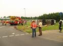 Schwerer Unfall mit Reisebus Lohmar Donrather Dreieck P385